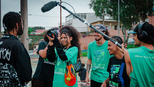 Gravação equipe audio visual 