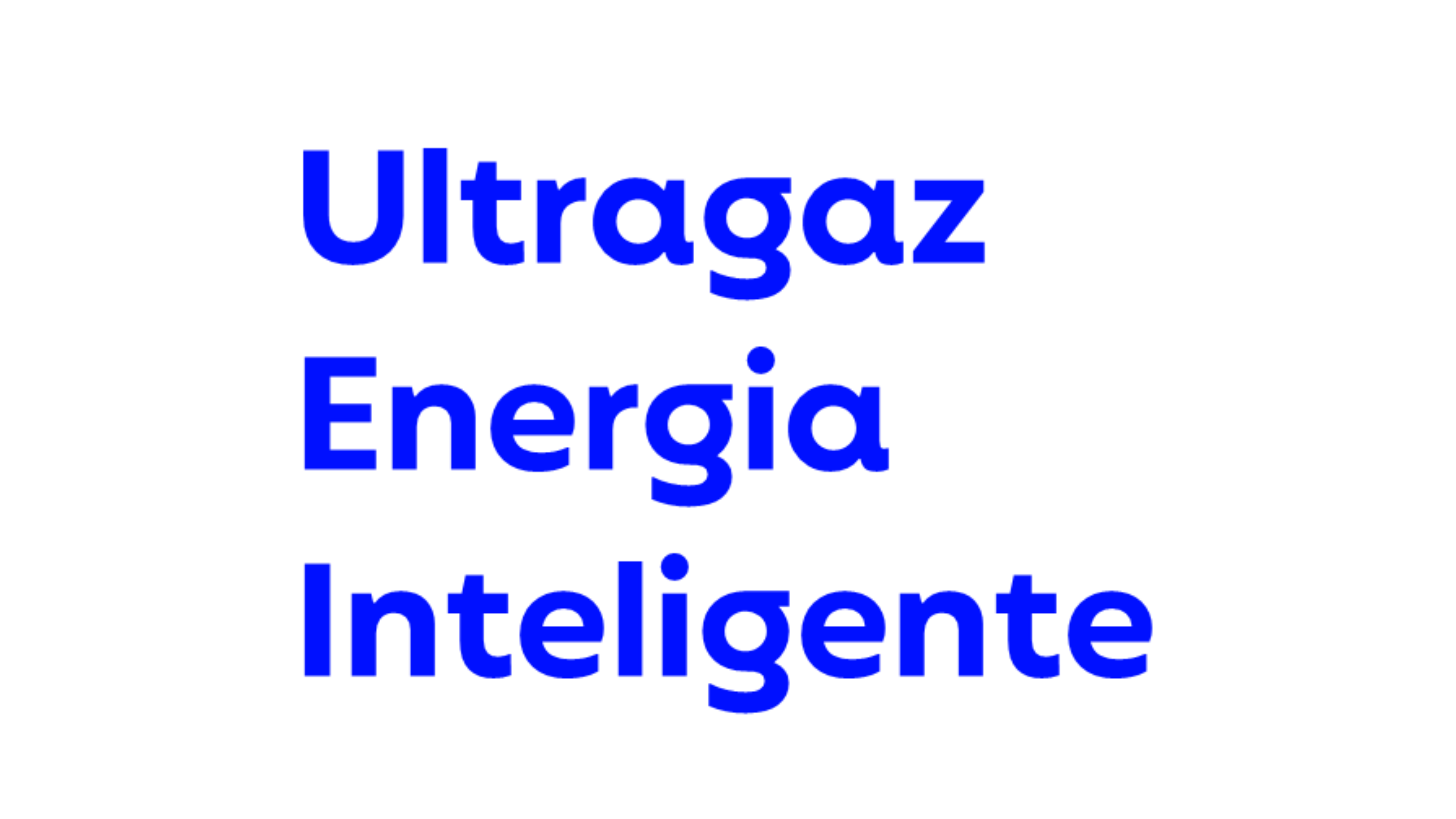 Logotipo da Ultragaz com o lema Energia Inteligente, destacando inovação e eficiência no setor energético.